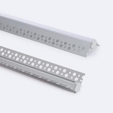 Producto de Perfil Aluminio Integración en Escayola/Pladur para Esquina Exterior Tira LED hasta 9 mm