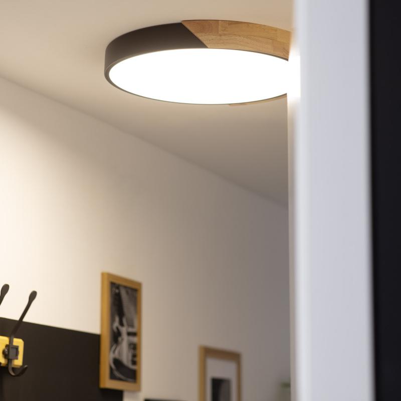 Producto de Plafón LED 24W Circular Madera CCT Seleccionable Ø418 mm Semi-Dari