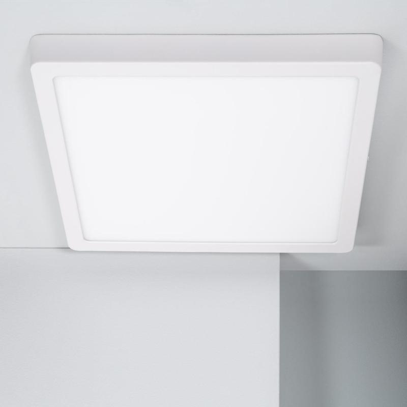 Producto de Plafón LED 24W Cuadrado Aluminio 280x280 mm Slim CCT Seleccionable Galán SwitchDimm