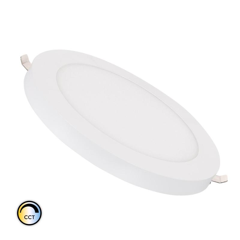 Produto de Plafon LED 18W CCT Selecionável Circular de Corte Ajustável Ø75-210 mm Moldura Alumínio