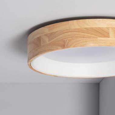 Producto de Plafón LED 20W Circular Madera Ø470 mm CCT Seleccionable Dari 