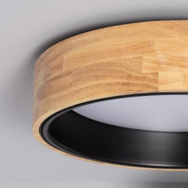 Producto de Plafón LED 15W Circular Madera Ø370 mm CCT Seleccionable Dari