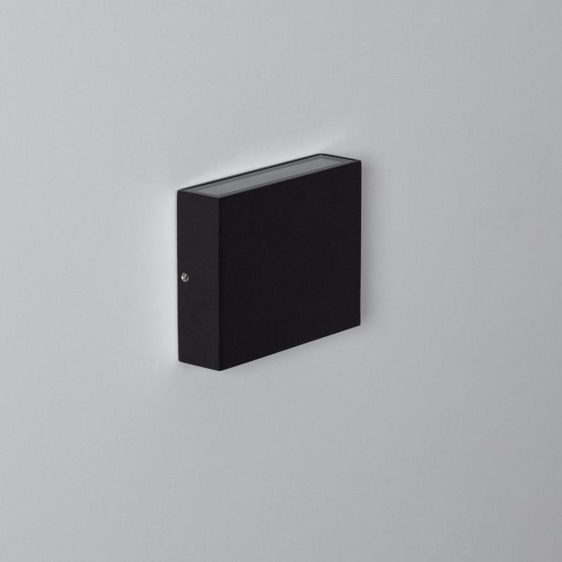 Producto de Aplique de Pared Exterior LED 6W Iluminación Doble Cara Cuadrado Negro Kaysa