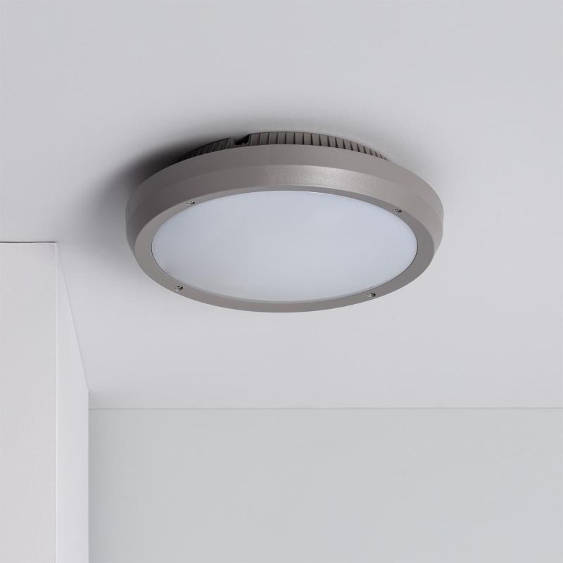 Produto de Plafon de Teto Circular para Exterior Ø300 mm IP65 Curio Cinzento