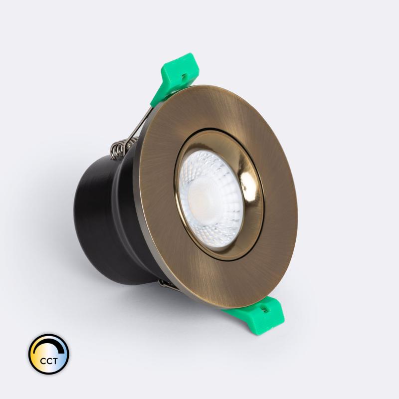 Produto de Downlight LED 8W Circular Regulável IP65 Corte Ø65 mm CCT Selecionável RF90 Solid Design Ajustável 