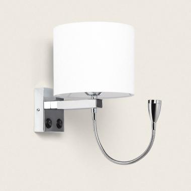 Candeeiro de Parede com Luz de Leitura 2.5W Metal Silver-Kianga