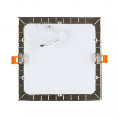 Produto de Placa LED Quadrada SuperSlim 15W Prata Corte 180x180 mm