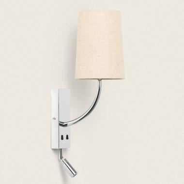 Lámpara de Pared con Luz de Lectura 2.5W Metal Silver-Teylo Conne