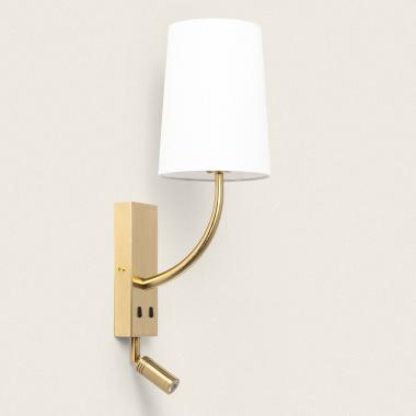 Lámpara de Pared con Luz de Lectura 2.5W Metal Gold-Teylo Conne