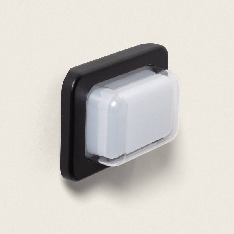 Producto de Aplique de Pared Exterior LED 10W Iluminación Rectangular Negro Gulpos