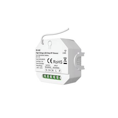 Controlador Regulador Fita LED Monocor 220-240V AC Compatível com Pulsador e Comando RF