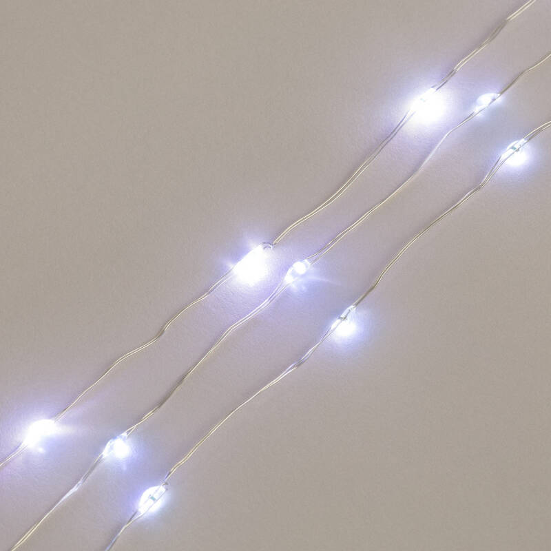 Producto de Guirnalda Exterior LED Transparente Blanco Frío 12m
