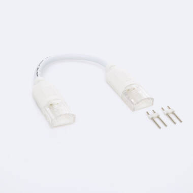 Conector Rápido doble con Cable para Tira LED 220V AC COB IP65 Ancho 12mm