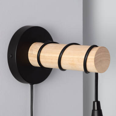 Producto de Lámpara de Pared de Madera y Metal Monah 