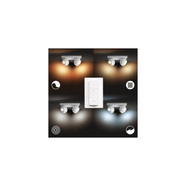 Producto de Lámpara de Techo White Ambiance 4 Focos GU10 PHILIPS Hue Buckram