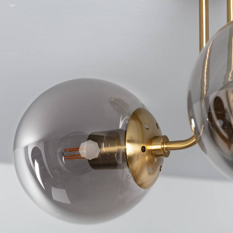 Producto de Lámpara de Techo Metal y Cristal Moonlight Brass 3 Focos
