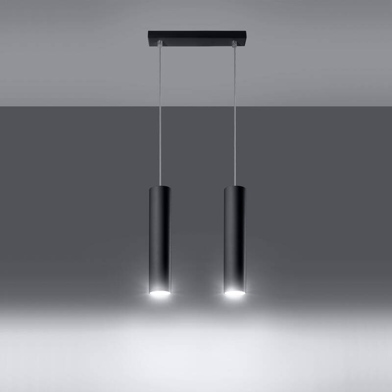 Produto de Candeeiro Suspenso Lagos 2 Metal SOLLUX