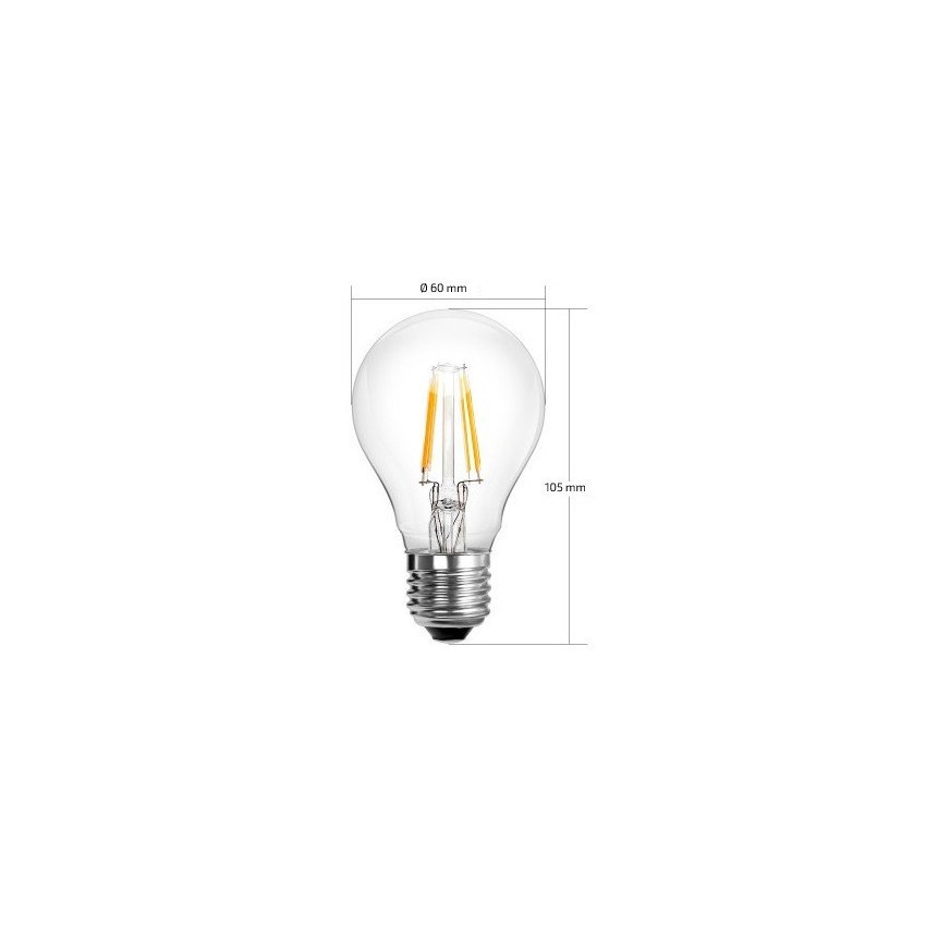 Produto de Lâmpada Filamento LED E27 6W 540 lm A60 Regulável