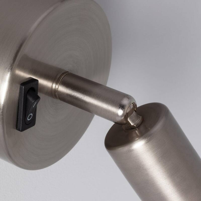 Producto de Lámpara de Pared Aluminio Orientable con Interruptor 1 Foco Oasis Plata