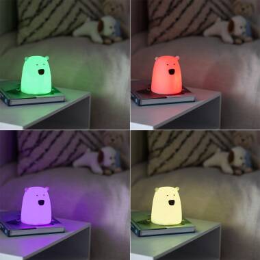Producto de Luz Quitamiedos LED Infantil Oso RGB a Pilas 