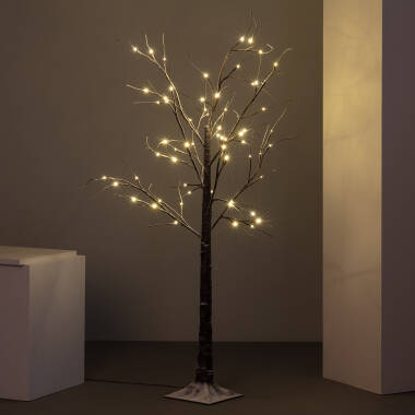 Produto de Árvore de Natal 64 LED 150 cm Branco Quente