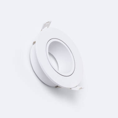 Aro Downlight Circular Branco para Lâmpada LED GU10 / GU5.3 Corte Ø 75 mm