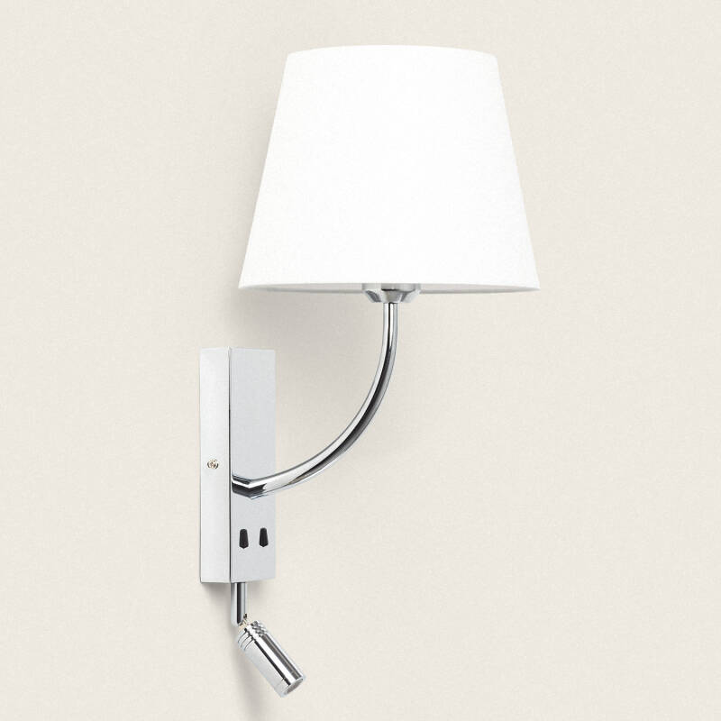 Producto de Lámpara de Pared con Luz de Lectura 2.5W Metal Silver-Teylo Conne