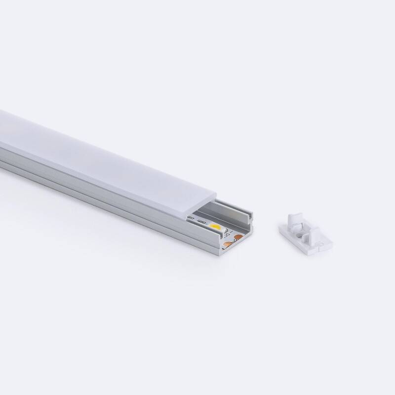 Produto de Perfil de Alumínio baixo Superfície 2m para fitas de LED até 10 mm