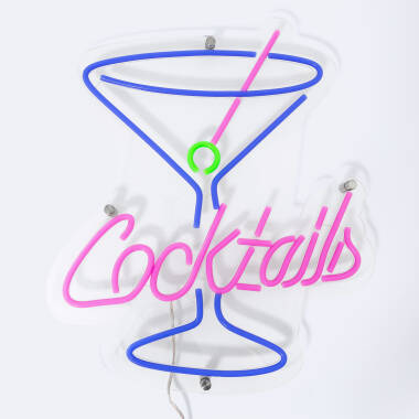 Cartel Neón LED Cocktails