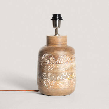 Base Candeeiro de Mesa Madeira Akash ILUZZIA Natural