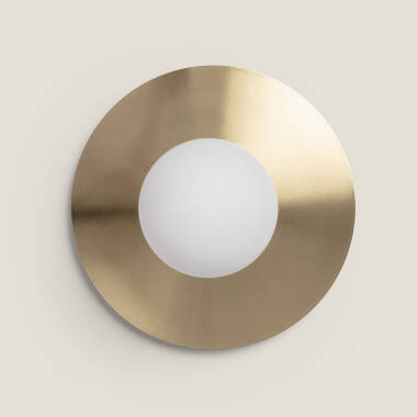 Produto de Plafón de Teto Metal e Cristal Moonlight Brass