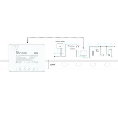 Producto de Interruptor WiFi Medidor de Energía SONOFF POWR3 25A