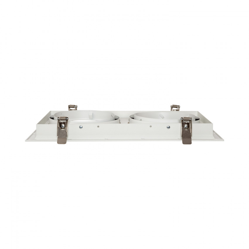 Aro Downlight Quadrado Basculante Aluminio para duas Lâmpadas LED AR111