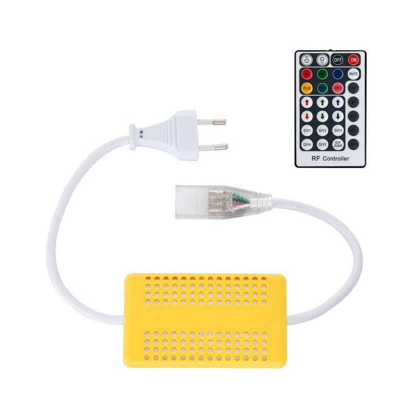 Produto de Controlador Fita LED RGB 220V AC Controlo Remoto RF 28 Botões