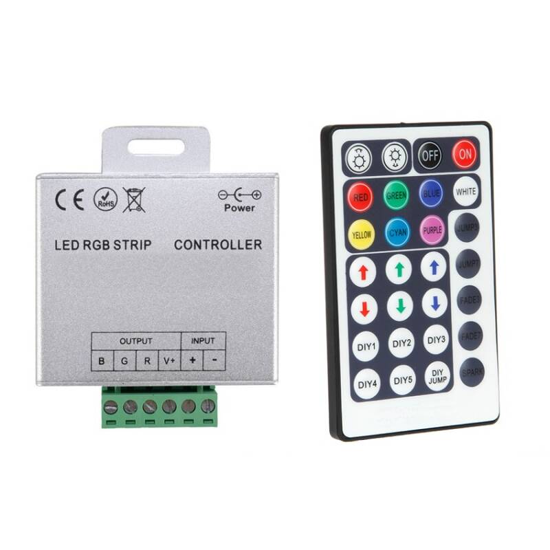 Producto de Controlador Regulador Tira LED RGB 12/24V DC con Mando RF