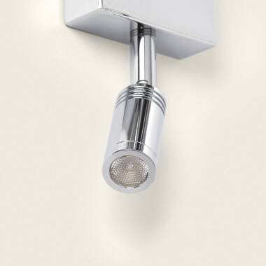 Producto de Lámpara de Pared con Luz de Lectura 2.5W Metal Silver-Teylo