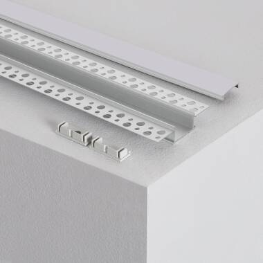 Producto de Perfil de Aluminio Empotrado en Escayola / Pladur 2m para Doble Tira LED 