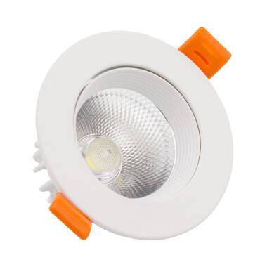 Foco Downlight LED 9W COB Direccionável Circular  Branco Corte Ø 90 mm No Flicker