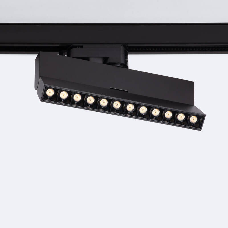 Producto de Foco Carril Lineal LED Trifásico 12W Regulable CCT Elegant Optic Negro