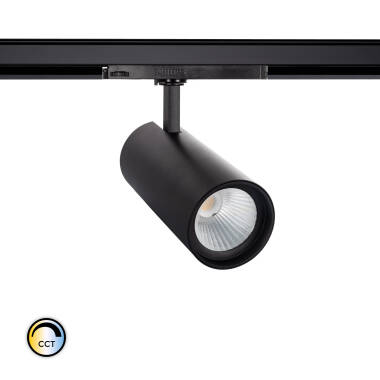 Foco Carril LED Trifásico 30W CCT New d'Angelo Negro CRI 90 PHILIPS Xitanium