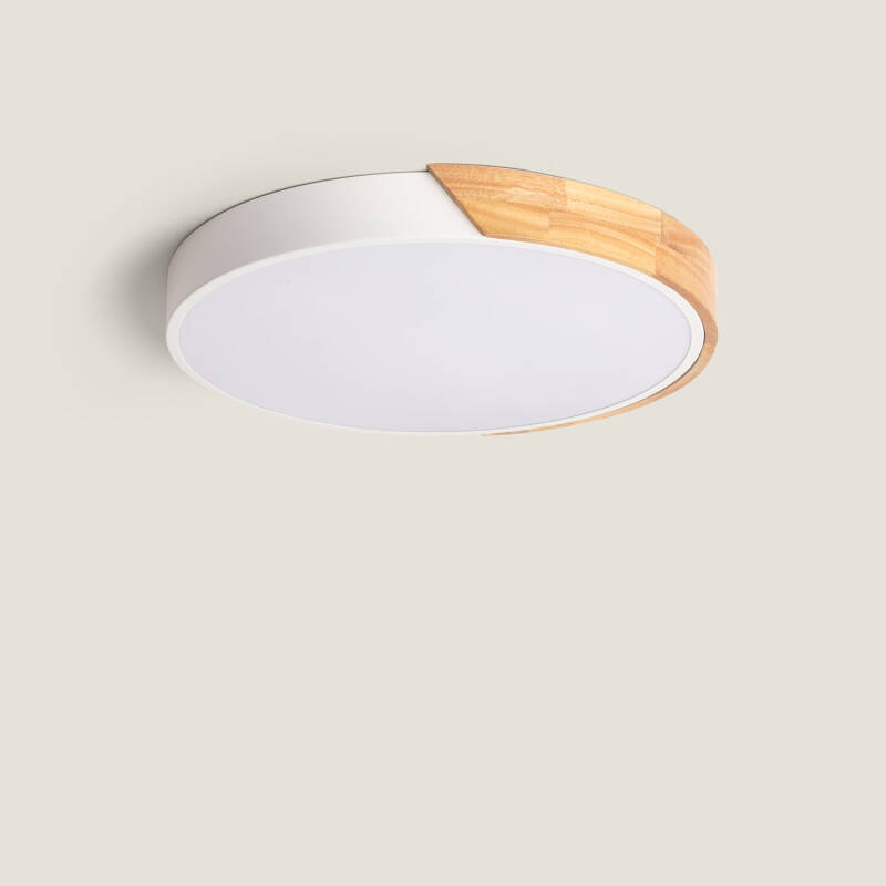 Producto de Plafón LED 24W Circular Madera CCT Seleccionable Ø418 mm Semi-Dari