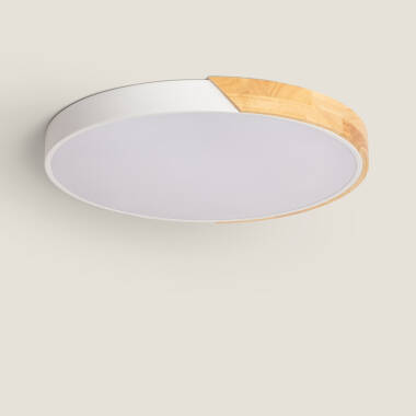 Plafón LED 36W Circular Madera Ø500 mm CCT Seleccionable Semi-Dari