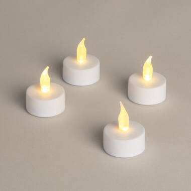 Pack 4 Velas LED Mini con Batería Hobley