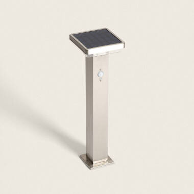 Baliza de Pie Exterior Solar LED 5W 50cm Aluminio con Sensor de Movimiento Barton Square