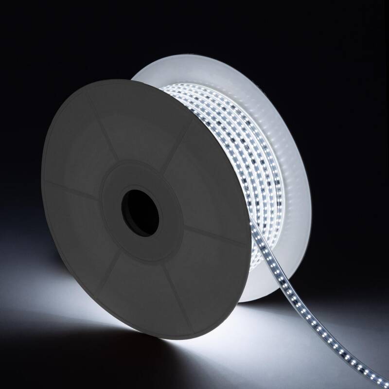 Produto de Rolo de Fita LED Regulável 220V AC Solid 120 LED/m 50m Branco Frio IP65 a Medida Largura 14 mm Corte cada 10 cm