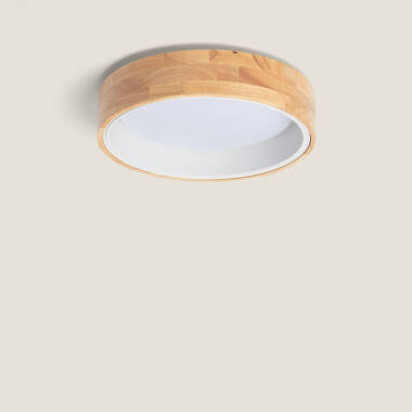 Plafon LED 15W Circular Madeira Ø370 mm CCT Selecionável Dari