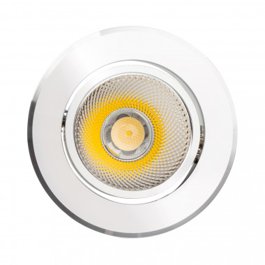 Produto de Foco Downlight LED 12W COB Direccionável Circular Prata Corte Ø 90 mm No Flicker