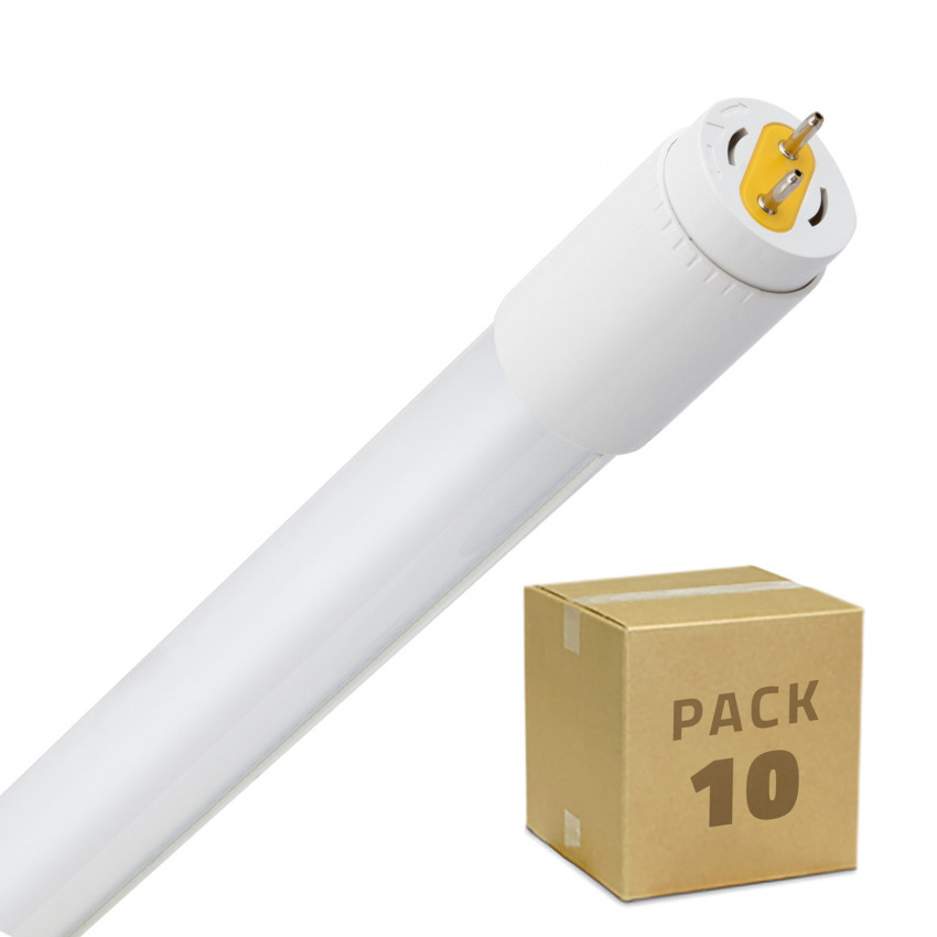 Pack Tubos LED T8 Cristal 900mm Conexión Un Lateral  14W 160lm/W (10 un)  