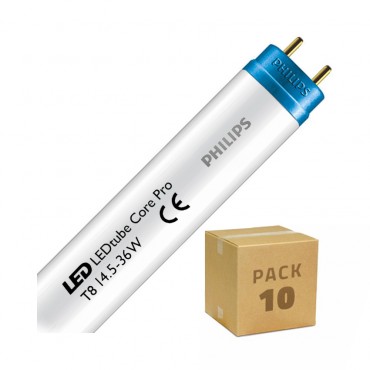 Product Pack Tubos LED 120 cm T8 Conexão Uni-Lateral 14.5W 110lm/W PHILIPS CorePro (10un)