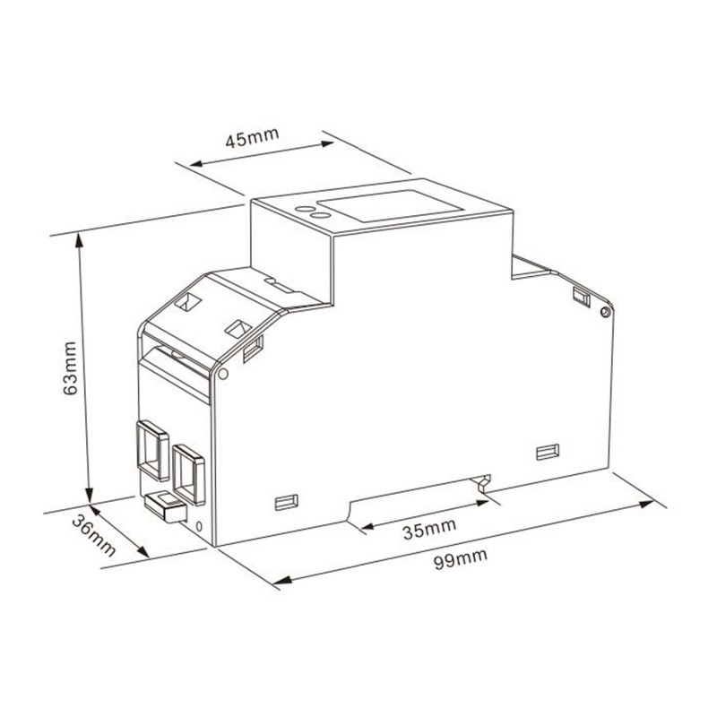 Producto de Analizador-Contador Bidireccional Monofásico Directo MAXGE 100A para Vertido Cero